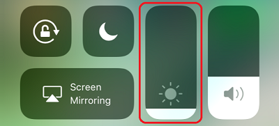 Brightness setting on iPhone