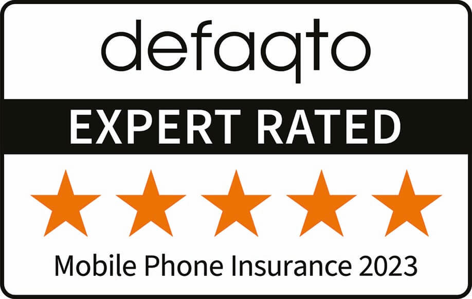 Five Star Defaqto Award Logo for Mobile Phone Insurance 2023 Five Star Defaqto Award Logo for Mobile Phone Insurance 2023